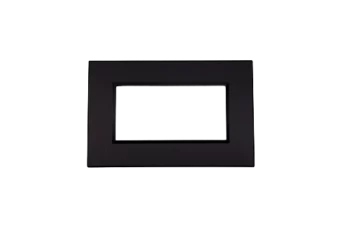 PLAQUE BELLA 43 RECTANGULAIRE NOIR MAT 3 MODULES