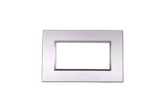 PLAQUE BELLA 43 RECTANGULAIRE ARGENT OPAQUE 4 MODULES