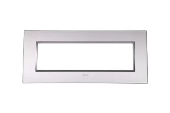 PLAQUE BELLA 43 RECTANGULAIRE ARGENT OPAQUE 7 MODULES