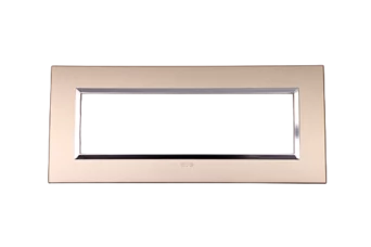 PLAQUE BELLA 43 RECTANGULAIRE CHAMPAGNE AVEC CADRE CHROME 7 MODULES