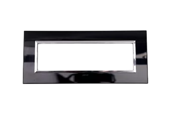 PLAQUE BELLA 43 RECTANGULAIRE NOIRE AVEC CADRE CHROME 7 M