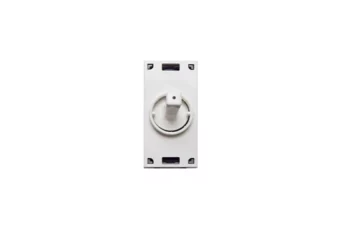 INTERRUPTEUR BIPOLAIRE LEVIER BLANC 1P 20AX 1M