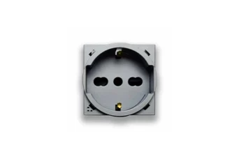 PRISE SCHUKO BY-PASS ALUMIA 10/16A 2M