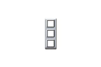 PLAQUE TECHNOPOLYMERE 44 CARREE ALLUMIA AVEC CADRE CHROME 2+2+2 MODULES