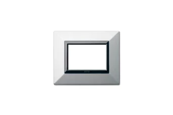 PLAQUE ZAMA 44 RECTANGULAIRE ARGENT OPAQUE 3 MODULES