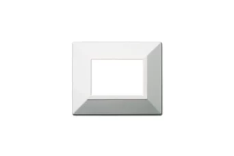PLAQUE ZAMA 44 RECTANGULAIRE BLANC METALLISE 3 MODULES