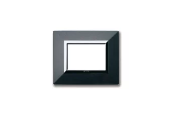 PLAQUE ZAMA 44 RECTANGULAIRE GRIS FONCE METALLISE 3 MODULES