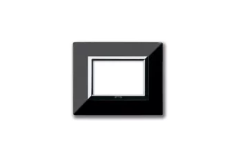 PLAQUE ZAMA 44 RECTANGULAIRE NOIR ABSOLU 3 MODULES