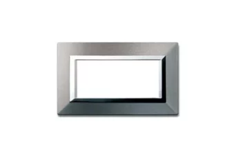 PLAQUE ZAMA 44 RECTANGULAIRE ALUMUNIUM NATUREL BROSSE 4 MODULES