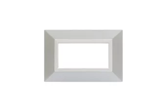 PLAQUE ZAMA 44 RECTANGULAIRE BLANC METALLISE 4 MODULES
