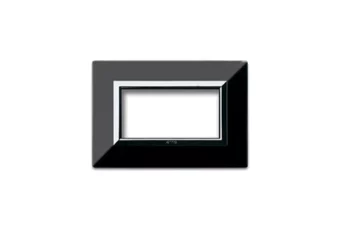 PLAQUE ZAMA 44 RECTANGULAIRE NOIR ABSOLU 4 MODULES