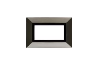 PLAQUE ZAMA 44 RECTANGULAIRE NICKEL BROSSE 4 MODULES