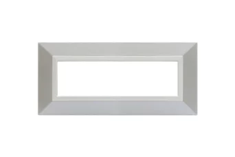 PLAQUE ZAMA 44 RECTANGULAIRE BLANC METALLISE 7 MODULES