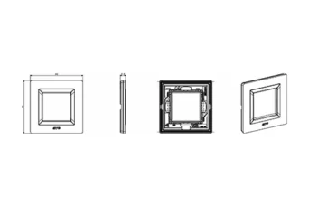 PLAQUE VERA 44 CARREE ALUMINIUM NATUREL BROSSE 2 MODULES