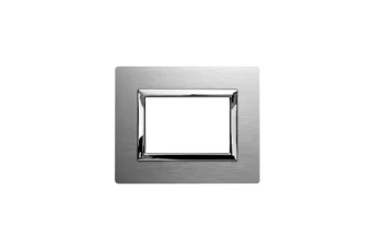 PLAQUE VERA 44 RECTANGULAIRE ALUMINIUM NATUREL BROSSE 3 MODULES