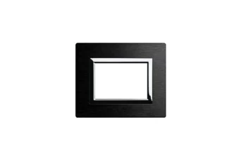 PLAQUE VERA 44 RECTANGULAIRE ALUMINIUM ANTHRACITE BROSSE 3 MODULES