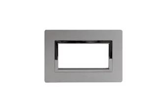 PLAQUE VERA 44 RECTANGULAIRE ALUMINIUM NATUREL BROSSE 4 MODULES