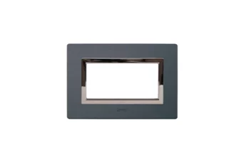 PLAQUE VERA 44 RECTANGULAIRE ALUMINIUM ANTHRACITE BROSSE 4 MODULES