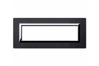 PLAQUE VERA 44 RECTANGULAIRE ALUMINIUM ANTHRACITE BROSSE 7 MODULES