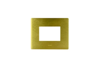 PLAQUE VERA 44 RECTANGULAIRE ALUMINIUM GOLD 3 MODULES