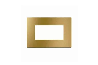 PLAQUE VERA 44 RECTANGULAIRE ALUMINIUM GOLD 4 MODULES