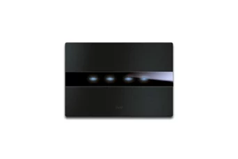 PLAQUE TOUCH 44 RECTANGULAIRE ALUMUNIUM ANTHRACITE BROSSE 4 COMMANDES