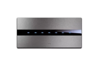 PLAQUE TOUCH 44 RECTANGULAIRE ALUMUNIUM NATUREL BROSSE 7 COMMANDES