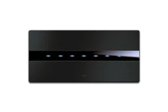 PLAQUE TOUCH 44 RECTANGULAIRE ALUMUNIUM ANTHRACITE BROSSE 7 COMMANDES