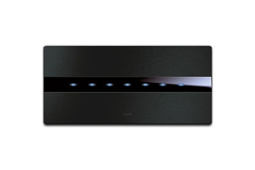 PLAQUE TOUCH 44 RECTANGULAIRE ALUMUNIUM ANTHRACITE BROSSE 7 COMMANDES