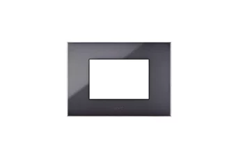 PLAQUE YOUNG 44 RECTANGULAIRE GRIS CENDRE  3 MODULES