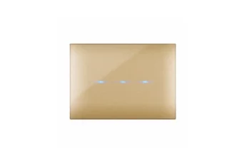 PLAQUE YOUNG TOUCH 44 RECTANGULAIRE GOLD 3 MODULES
