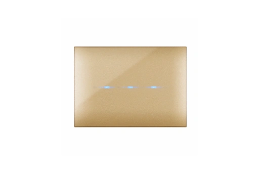 PLAQUE YOUNG TOUCH 44 RECTANGULAIRE GOLD 3 MODULES