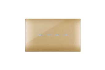 PLAQUE YOUNG TOUCH 44 RECTANGULAIRE GOLD 4 MODULES