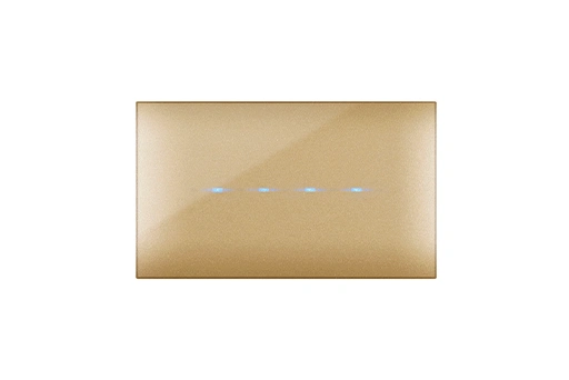 PLAQUE YOUNG TOUCH 44 RECTANGULAIRE GOLD 4 MODULES