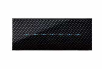 PLAQUE YOUNG TOUCH 44 RECTANGULAIRE CARBONE FONCE 3D 7 MODULES