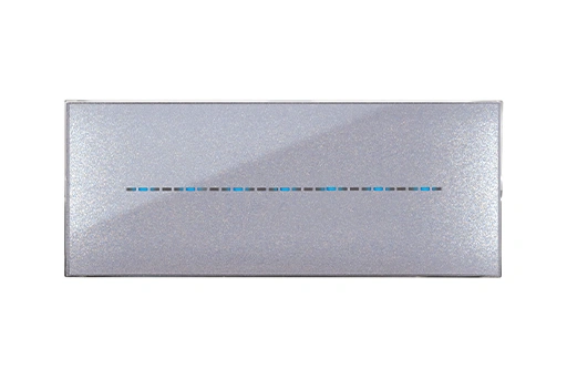 PLAQUE YOUNG TOUCH 44 RECTANGULAIRE GRIS METALLISE 7 MODULES