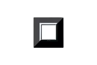 PLAQUE ZAMA 44 CARREE NOIR ABSOLU 2 MODULES