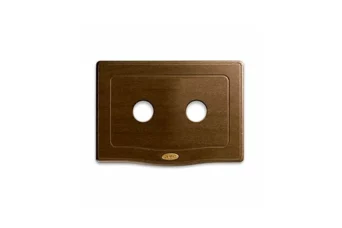PLAQUE ENGLAND STYLE RECTANGULAIRE NOYER 2 COMMANDES