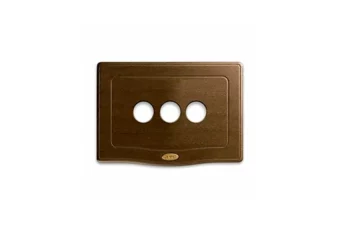 PLAQUE ENGLAND STYLE RECTANGULAIRE NOYER 3 COMMANDES