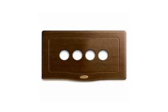 PLAQUE ENGLAND STYLE RECTANGULAIRE NOYER 4 COMMANDES