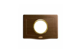 PLAQUE ENGLAND STYLE RECTANGULAIRE NOYER POUR PRISE 2P+T