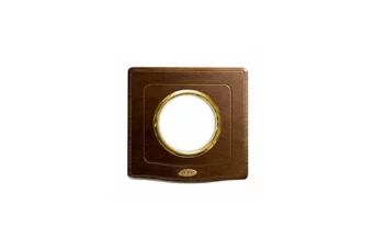 PLAQUE ENGLAND STYLE CARREE NOYER POUR PRISE 2P+T