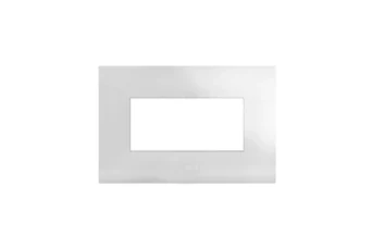 PLAQUE SMART 44 RECTANGULAIRE EN METAL BLANC 4 MODULES