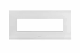 PLAQUE SMART 44 RECTANGULAIRE EN METAL BLANC 7 MODULES