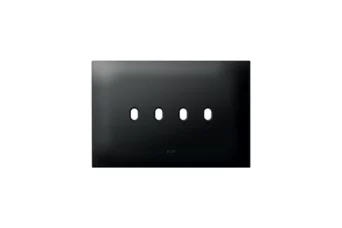 PLAQUE SMART 44 RECTANGULAIRE EN METAL GRIS TEKLA 4 MODULES 4 COMMANDES