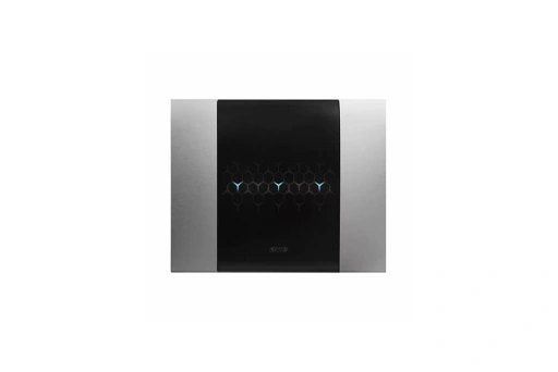 PLAQUE SMART TOUCH 44 RECTANGULAIRE EN METAL ACIER NATUREL BROSSE 3 MODULES (JUSQU'À 6 COMMANDES)