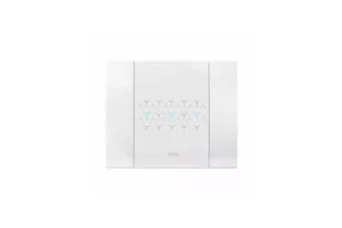 PLAQUE SMART TOUCH 44 RECTANGULAIRE EN METAL BLANC 3 MODULES (JUSQU'À 6 COMMANDES)