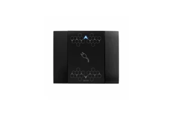 PLAQUE SMART TOUCH 44 RECTANGULAIRE POUR PRISE COULISSANTE EN METAL GRIS TEKLA 3 MODULES