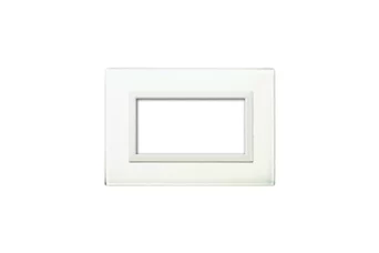 PLAQUE VERA 44 RECTANGULAIRE EN VERRE BLANC 4 MODULES