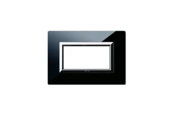 PLAQUE VERA 44 RECTANGULAIRE EN VERRE NOIR ABSOLU 4 MODULES